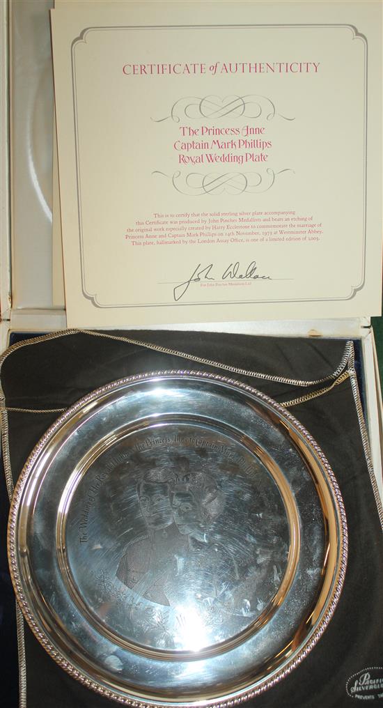 Silver Princess Anne & Mark Phillips dish